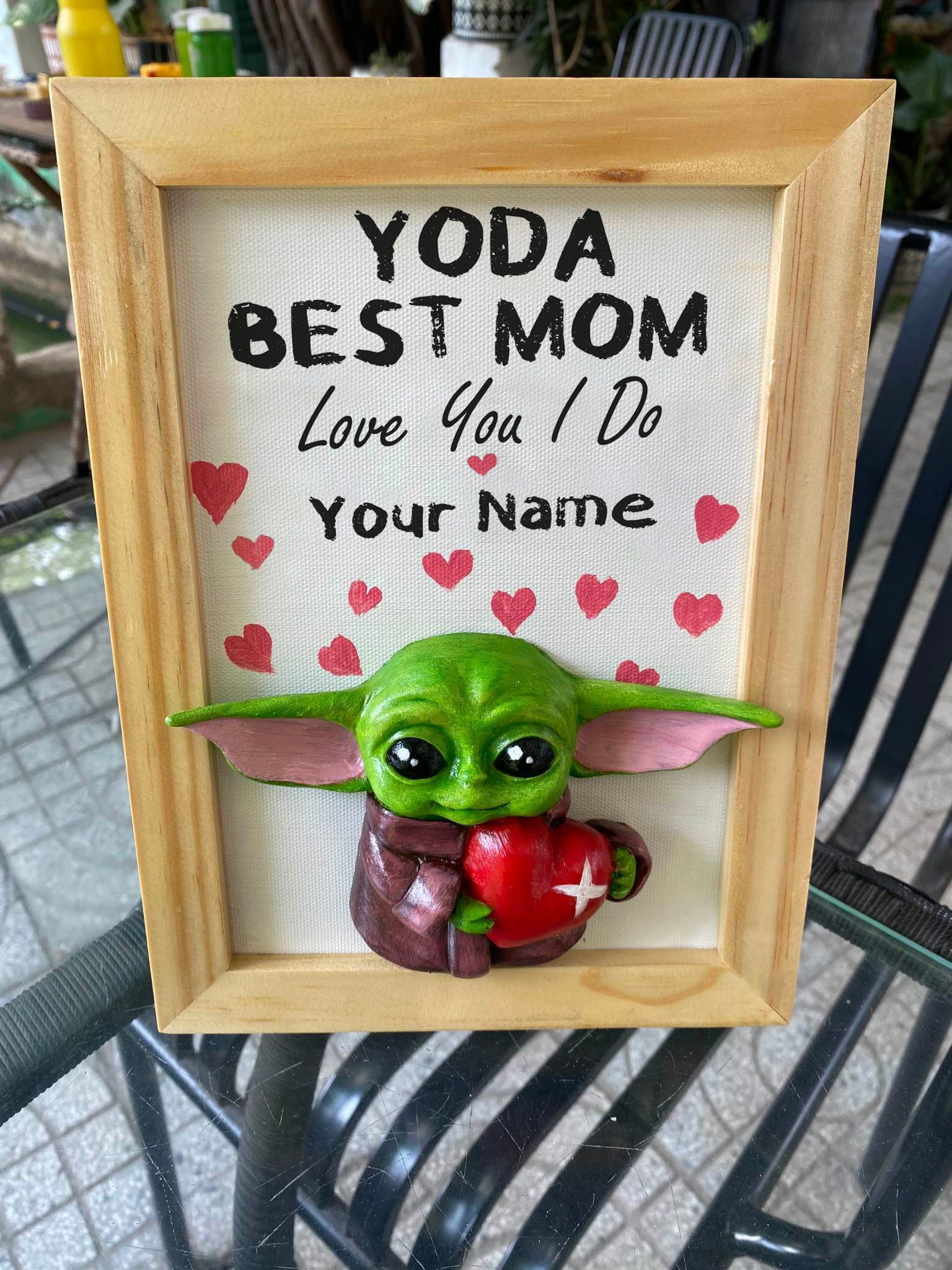 Personalized Yoda 3D Clay Canvas 2 Personalized Yoda 3D Clay Canvas - Image 2