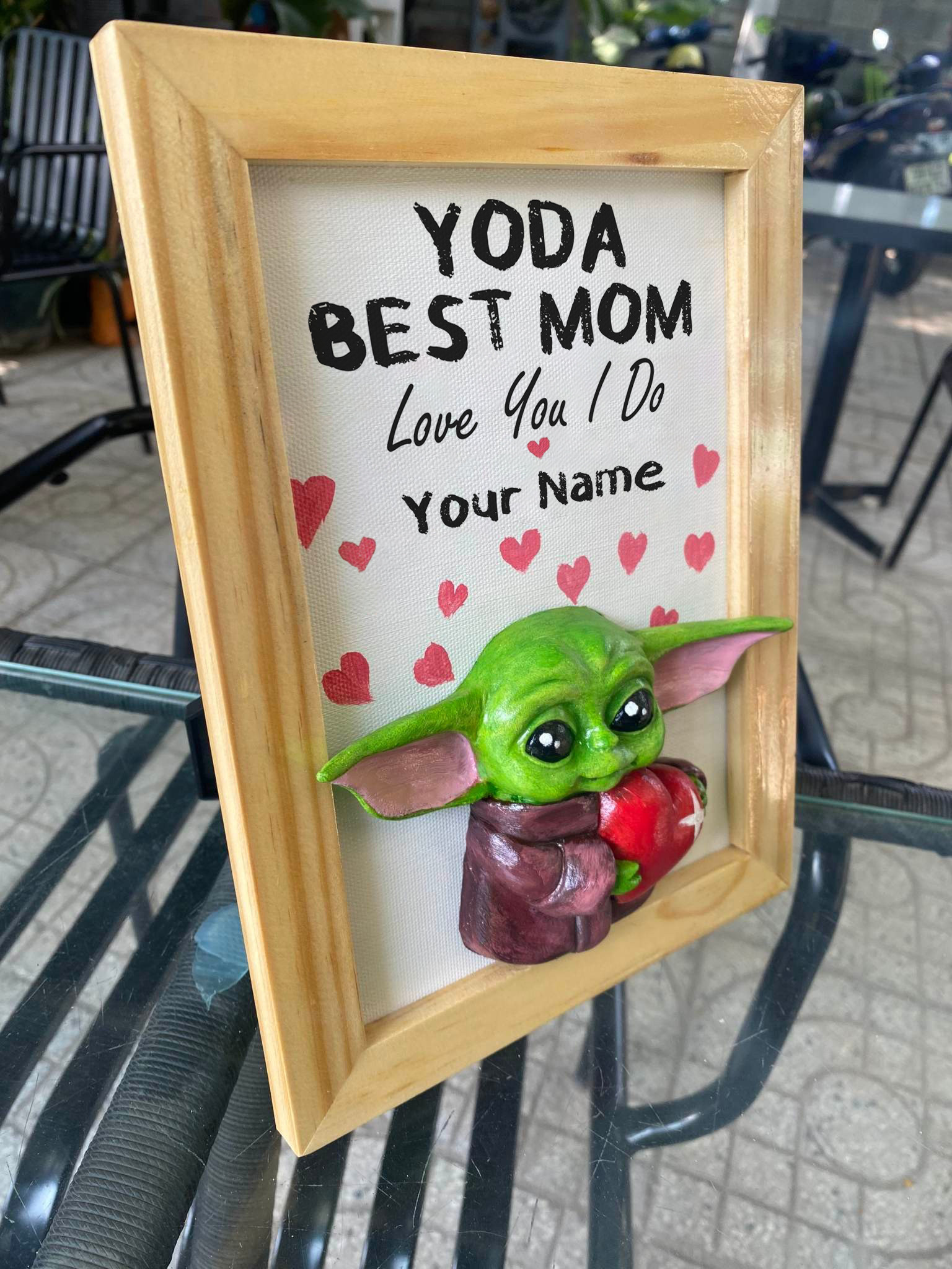 Personalized Yoda 3D Clay Canvas 3 Personalized Yoda 3D Clay Canvas - Image 3