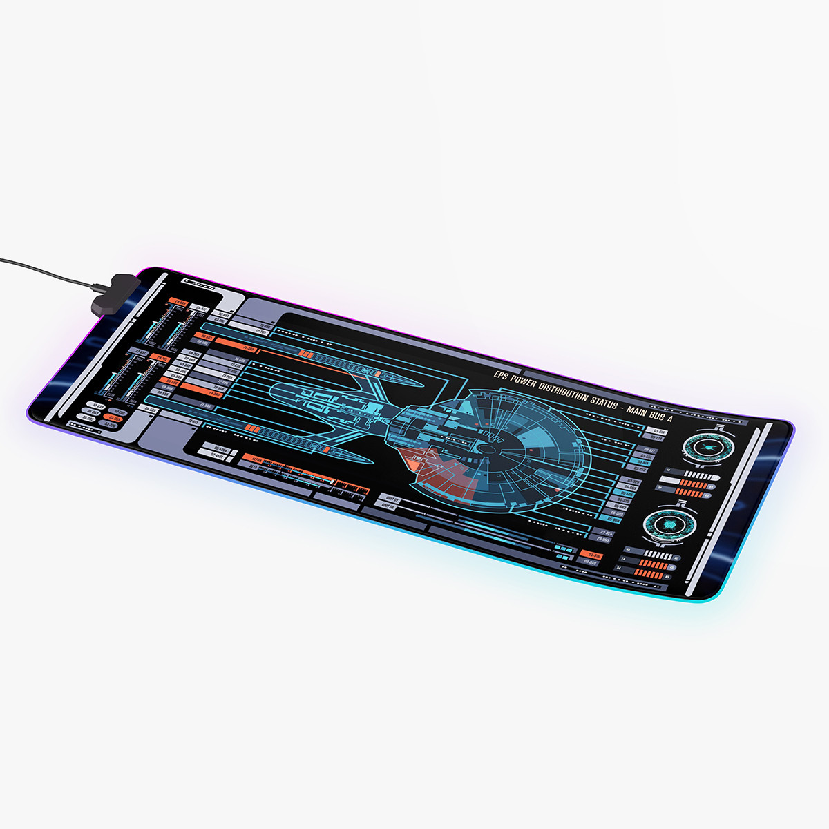 Luna Class - U.S.S. Titan NCC-80102 LED Desk Mat 2 Luna Class - U.S.S. Titan NCC-80102 LED Desk Mat - Image 2