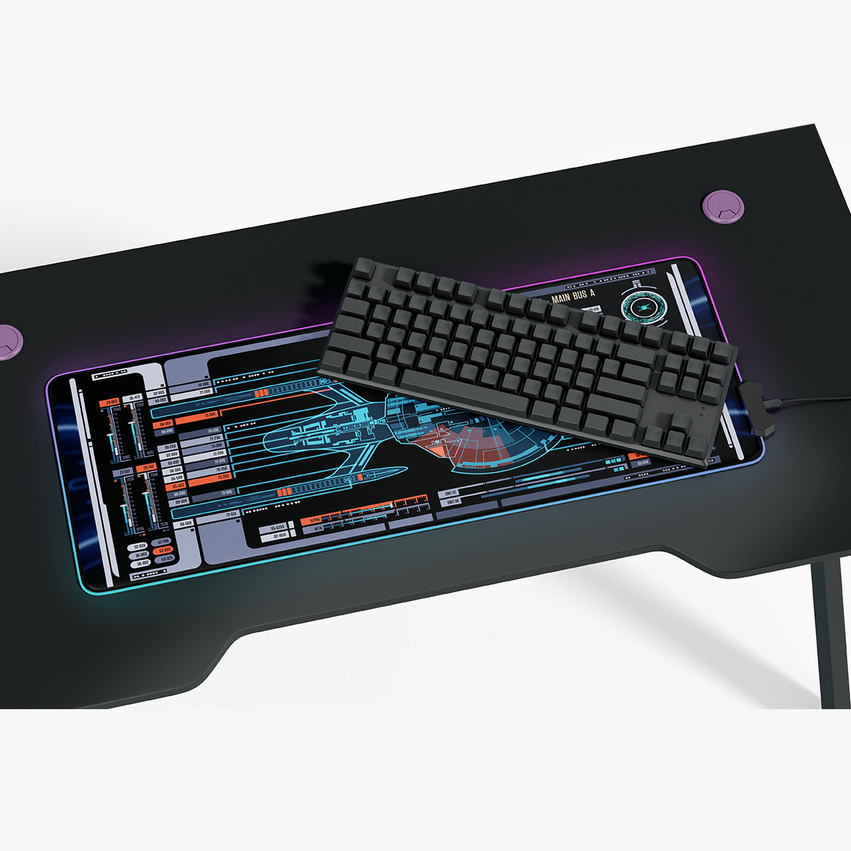 Luna Class - U.S.S. Titan NCC-80102 LED Desk Mat 3 Luna Class - U.S.S. Titan NCC-80102 LED Desk Mat - Image 3