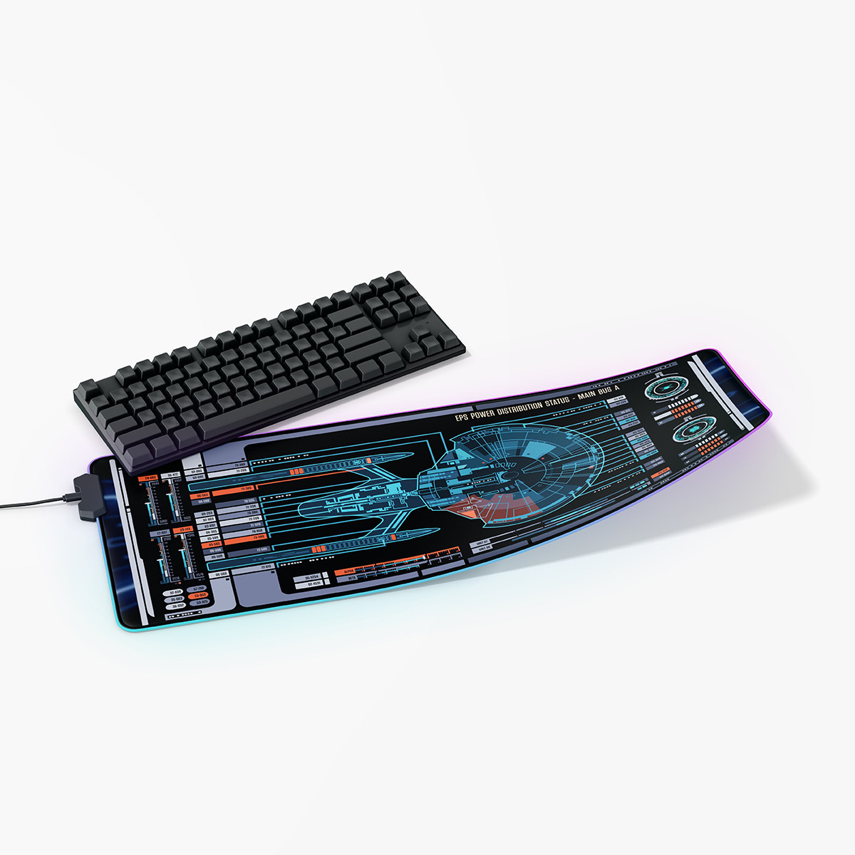 Luna Class - U.S.S. Titan NCC-80102 LED Desk Mat 4 Luna Class - U.S.S. Titan NCC-80102 LED Desk Mat - Image 4