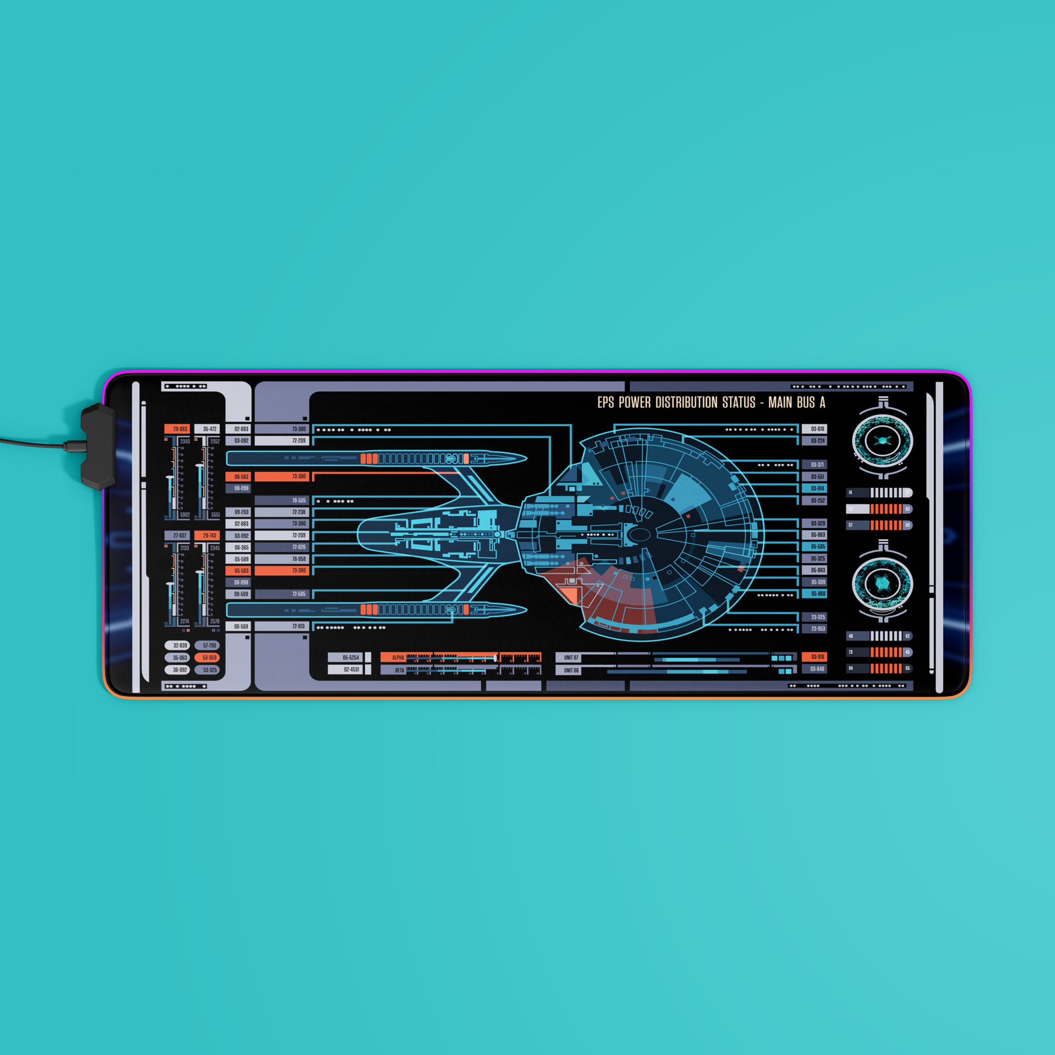 Luna Class - U.S.S. Titan NCC-80102 LED Desk Mat 5 Luna Class - U.S.S. Titan NCC-80102 LED Desk Mat - Image 5