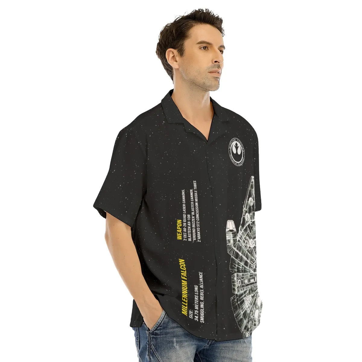 Spaceship Hawaiian Shirt SW-10014 3 Spaceship Hawaiian Shirt SW-10014 - Image 3