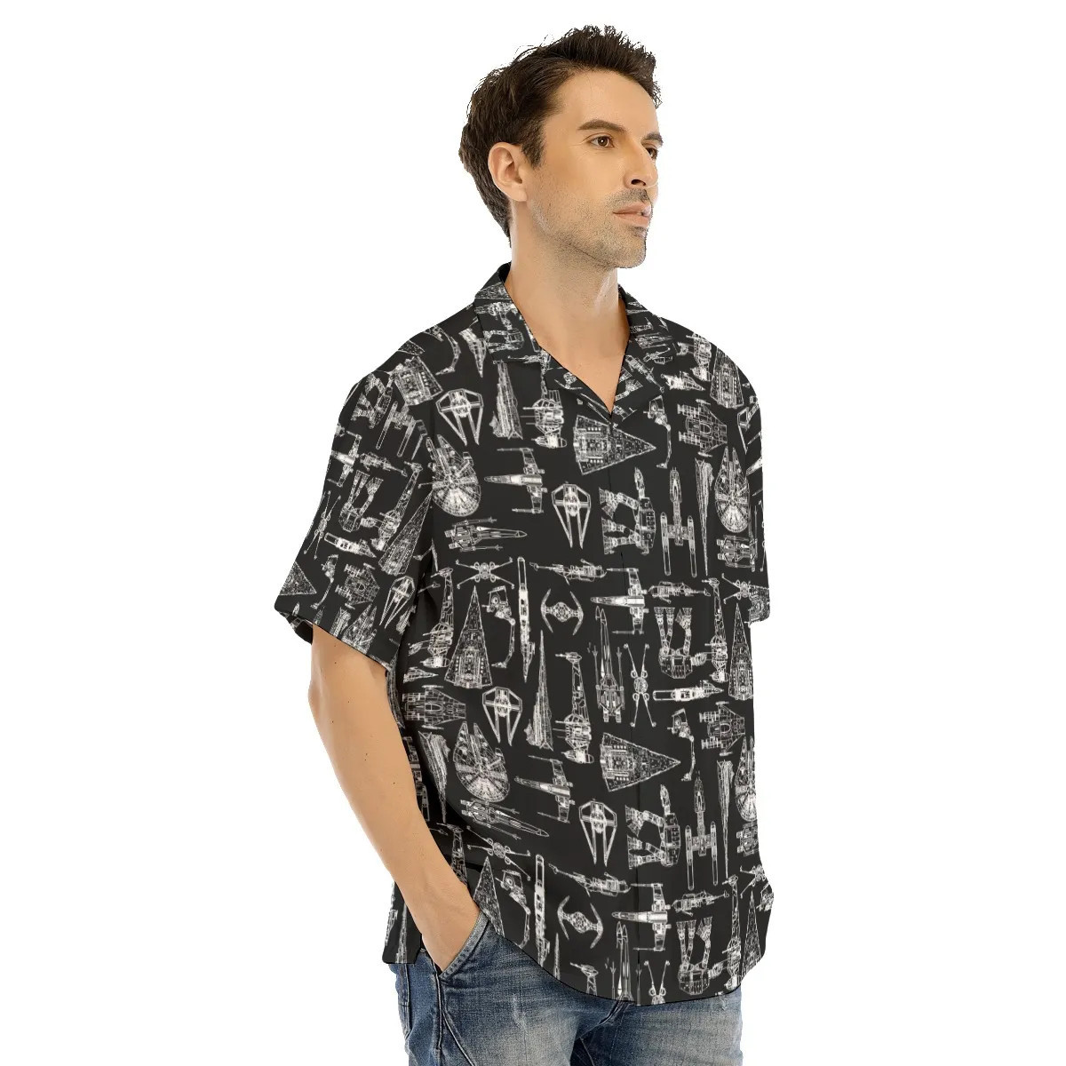 Spaceship Hawaiian Shirt SW-10017 3 Spaceship Hawaiian Shirt SW-10017 - Image 3