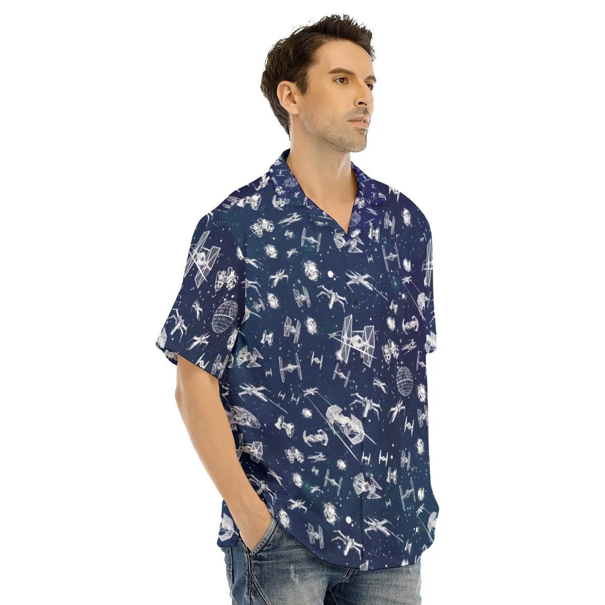 Spaceship Hawaiian Shirt SW-10026 3 Spaceship Hawaiian Shirt SW-10026 - Image 3