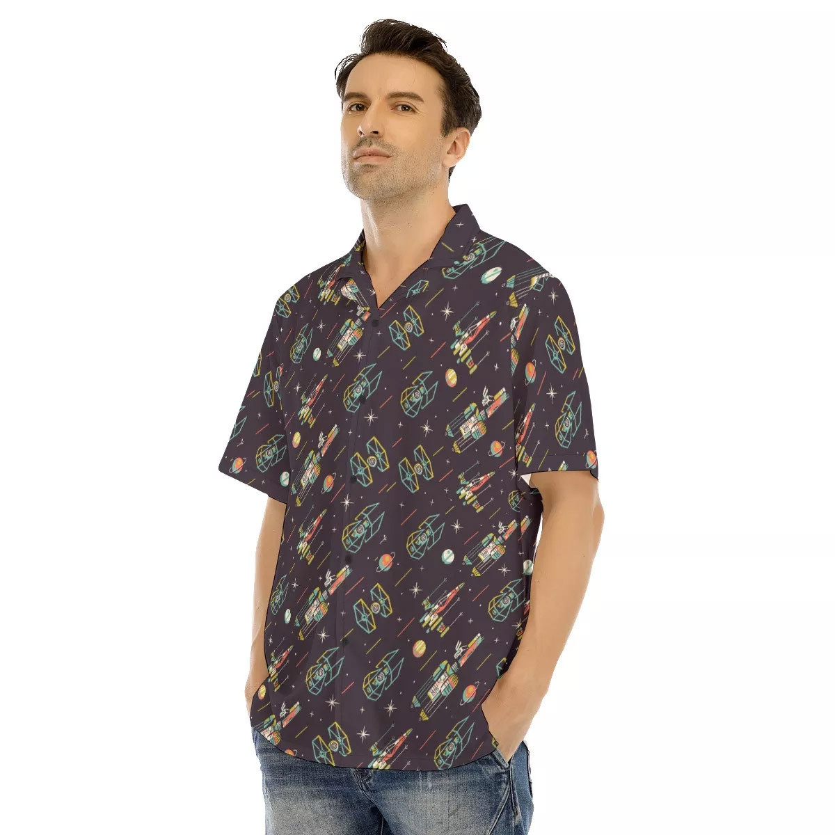 Spaceship Hawaiian Shirt SW-10023 4 Spaceship Hawaiian Shirt SW-10023 - Image 4