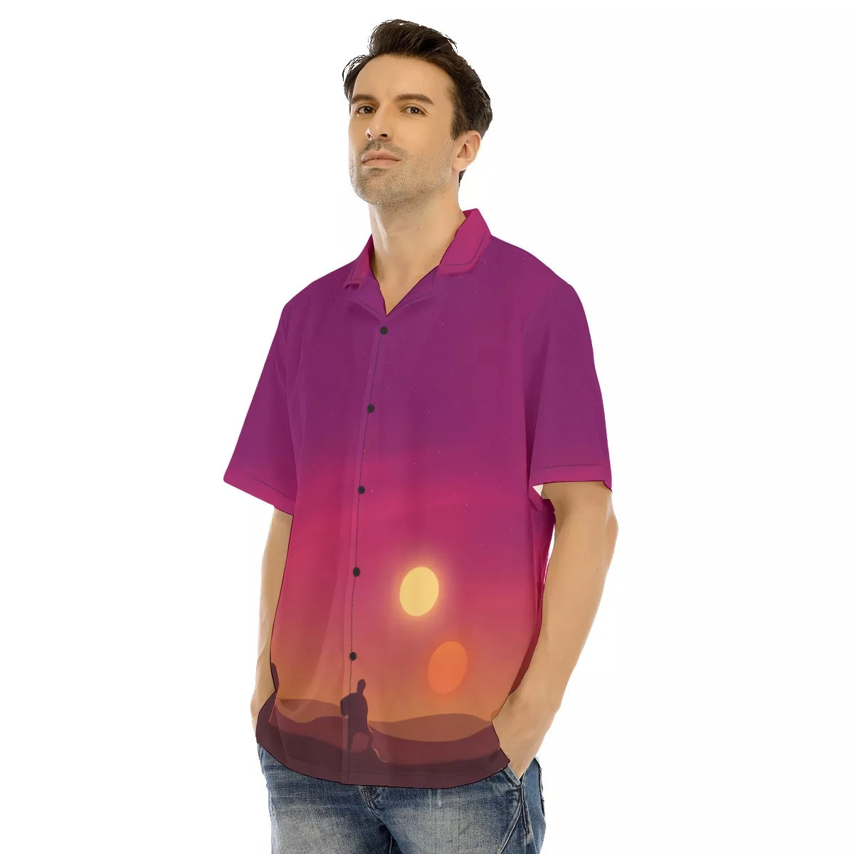 Spaceship Hawaiian Shirt SW-10028 4 Spaceship Hawaiian Shirt SW-10028 - Image 4