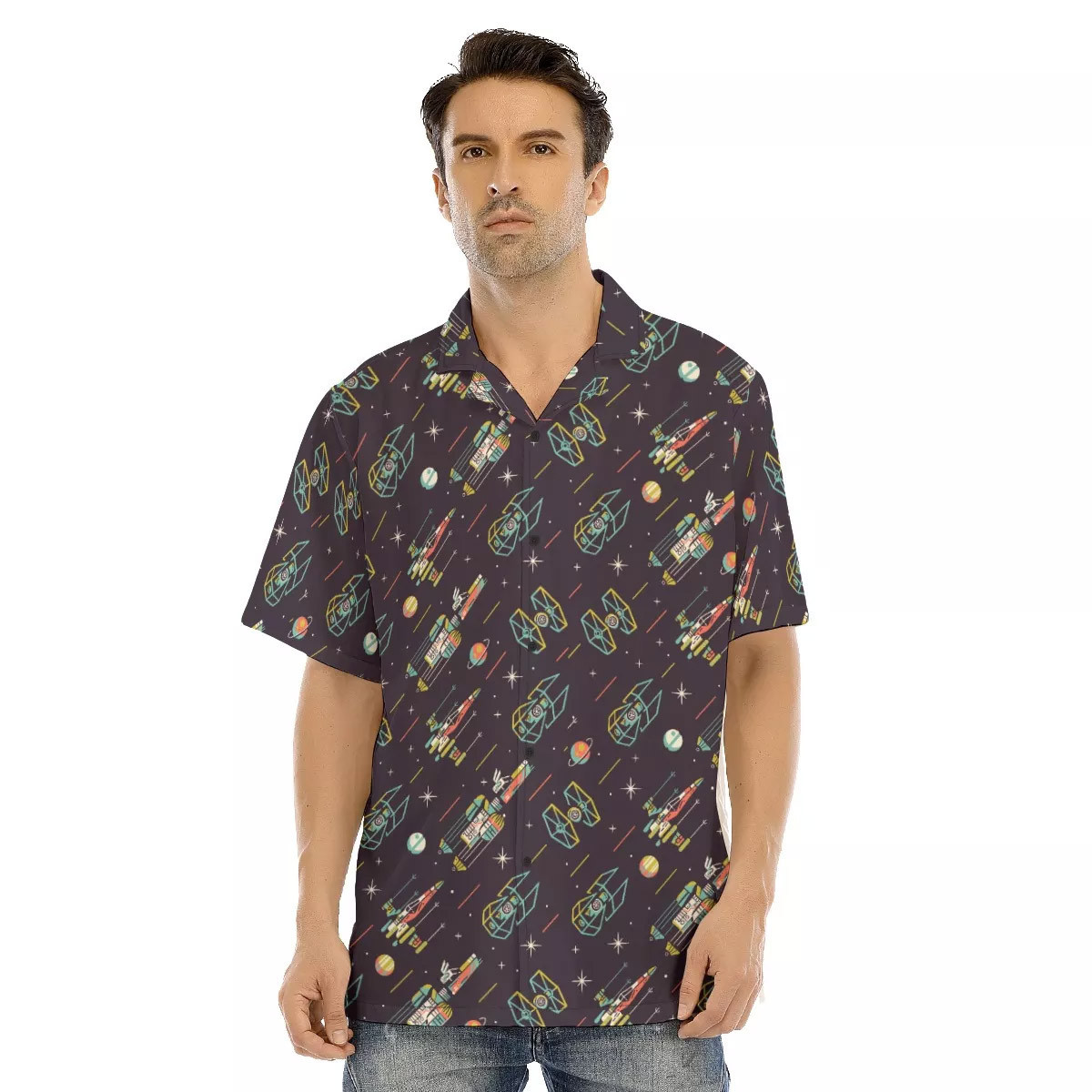 Spaceship Hawaiian Shirt SW-10023 2 Spaceship Hawaiian Shirt SW-10023 - Image 2