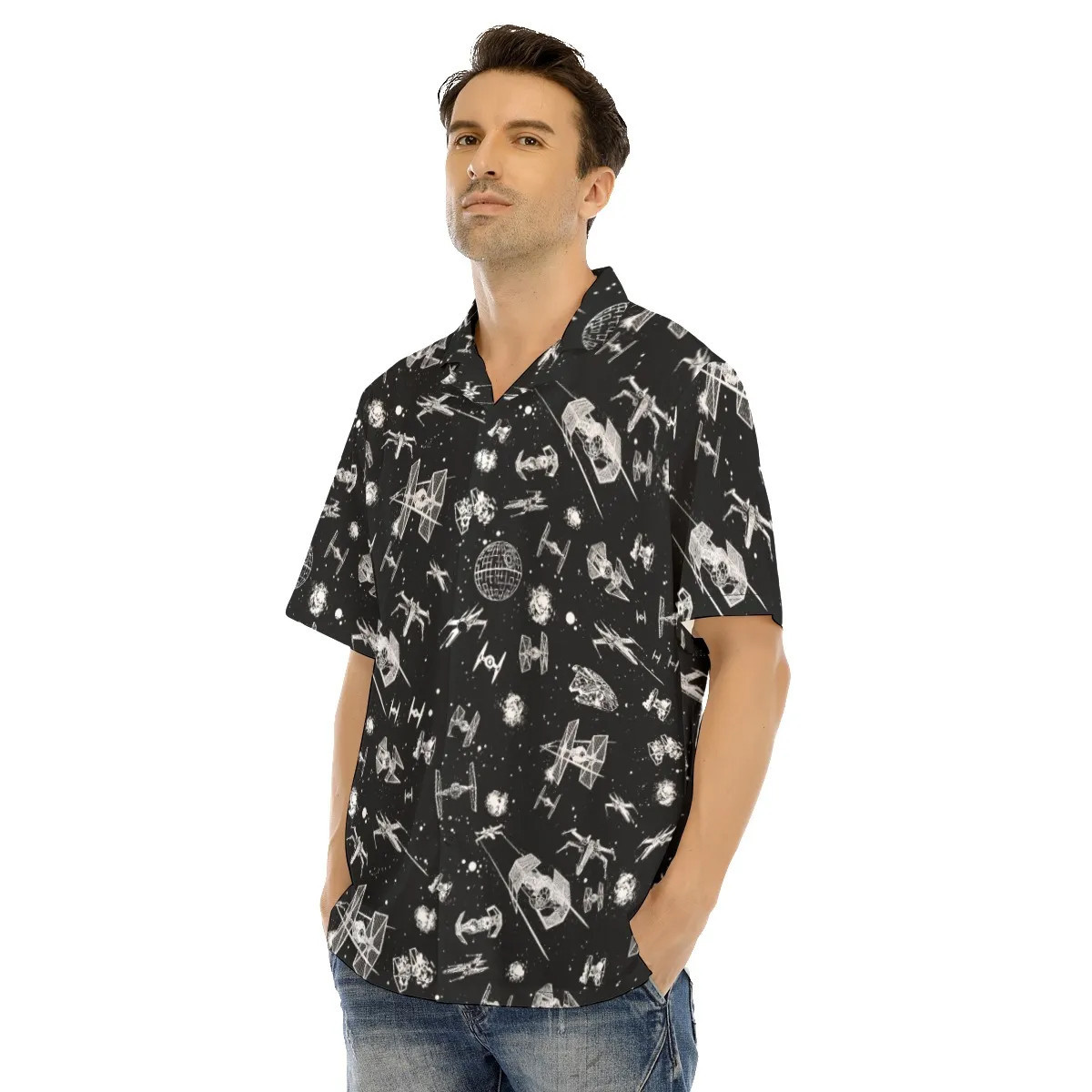 Spaceship Hawaiian Shirt SW-10025 3 Spaceship Hawaiian Shirt SW-10025 - Image 3