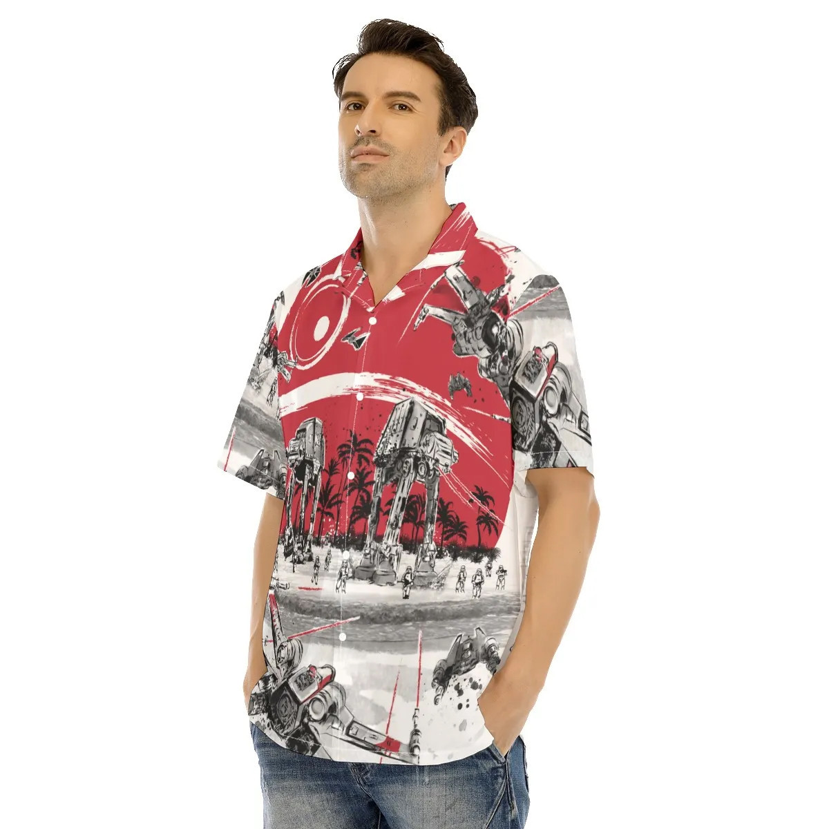 Spaceship Hawaiian Shirt SW-10020 4 Spaceship Hawaiian Shirt SW-10020 - Image 4