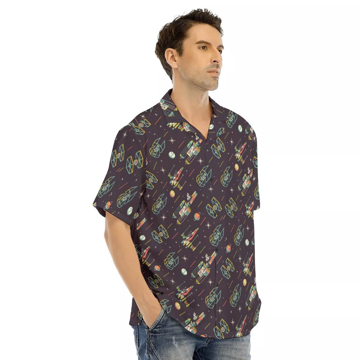 Spaceship Hawaiian Shirt SW-10023 3 Spaceship Hawaiian Shirt SW-10023 - Image 3