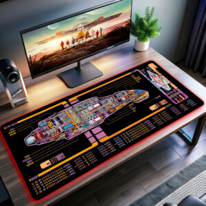 ST Deep Space Nine LCARS Interface LED Desk Mat