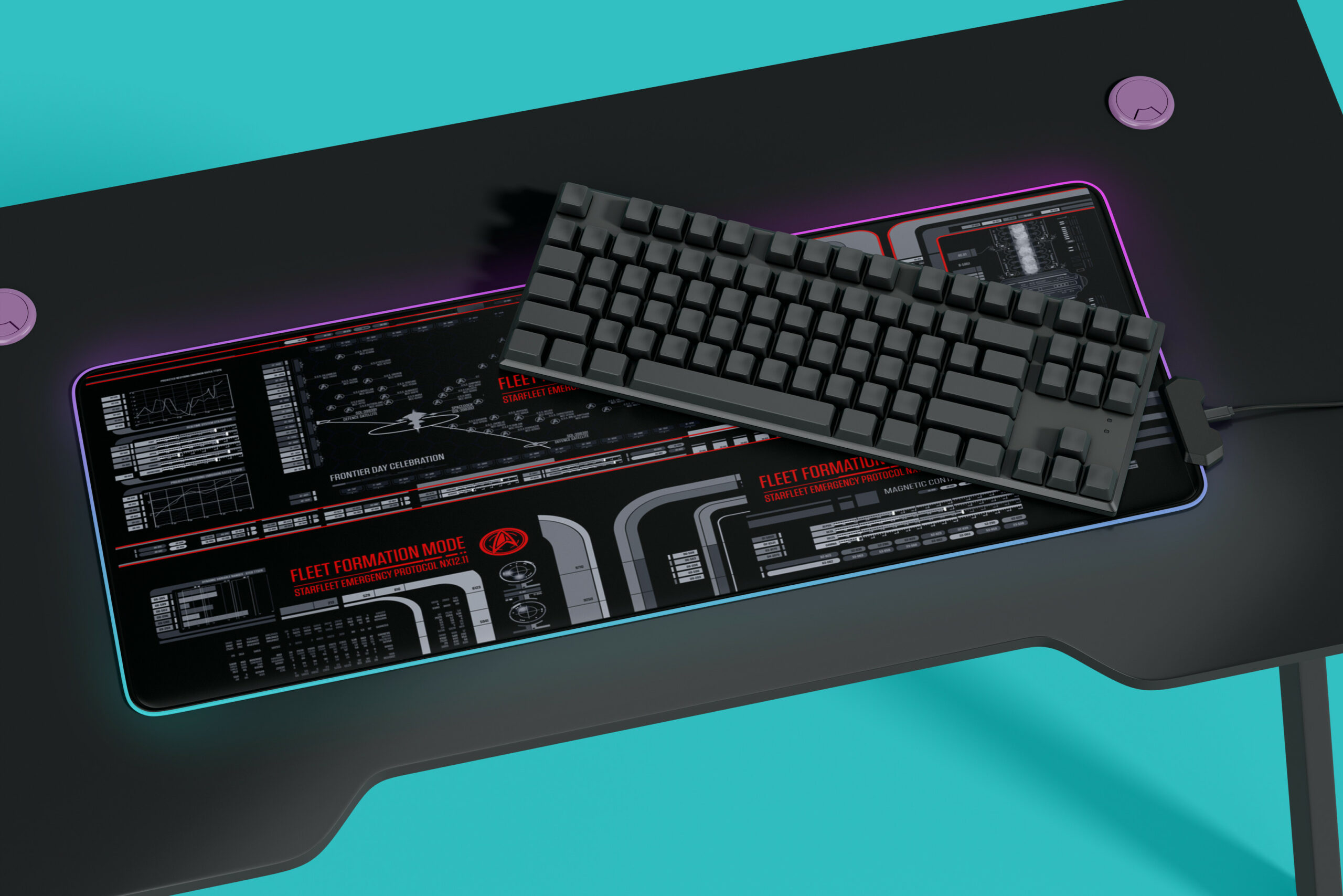 U.S.S. Titan LCARS Recreations LED Desk Mat 1073 4 U.S.S. Titan LCARS Recreations LED Desk Mat 1073 - Image 4