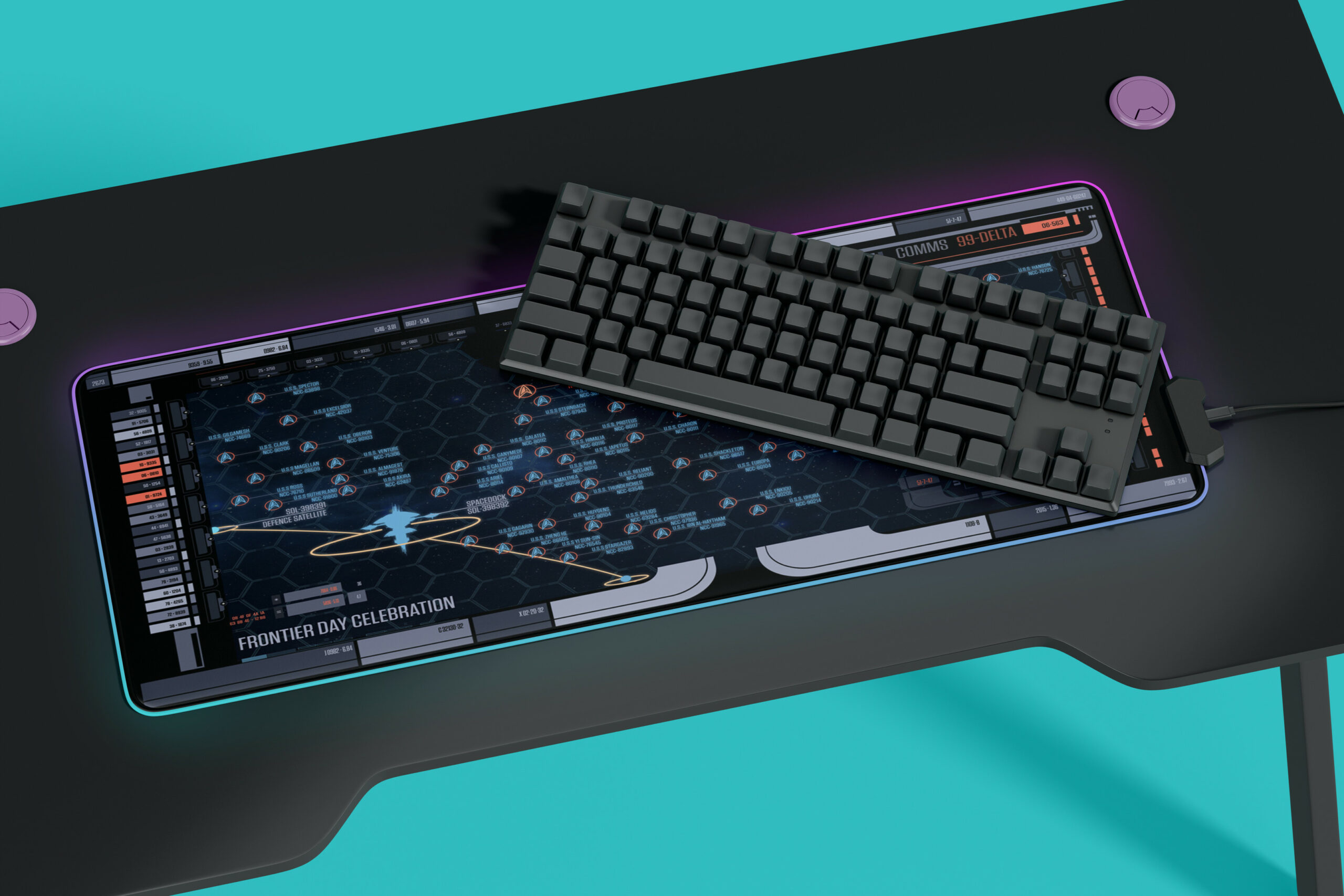 Titan Turbo Lift Canon LCARS LED Desk Mat 4 Titan Turbo Lift Canon LCARS LED Desk Mat - Image 4