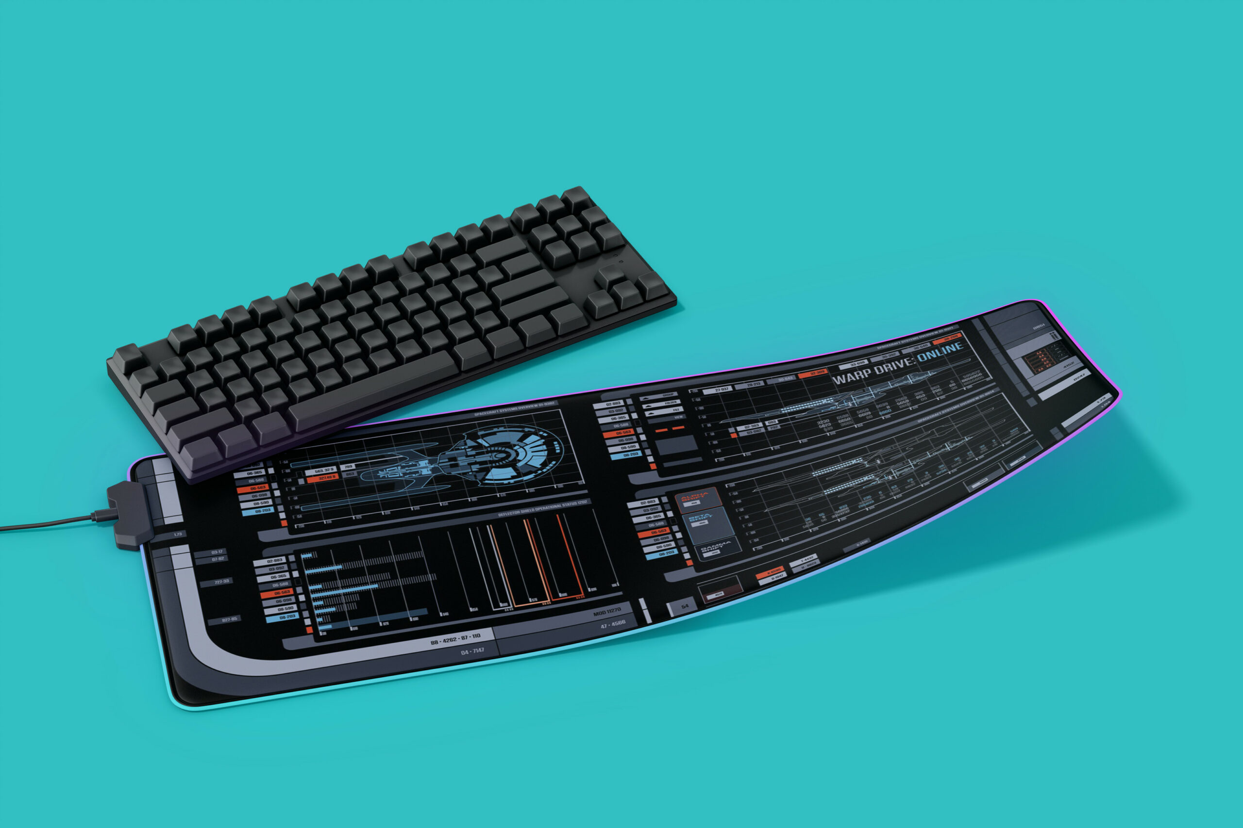 ST Warp Drive Online LCARS LED Desk Mat 5 ST Warp Drive Online LCARS LED Desk Mat - Image 5