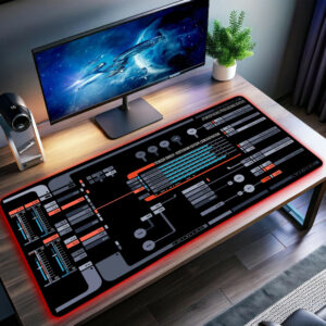 Atmospheric Processing Status LCARS LED Desk Mat
