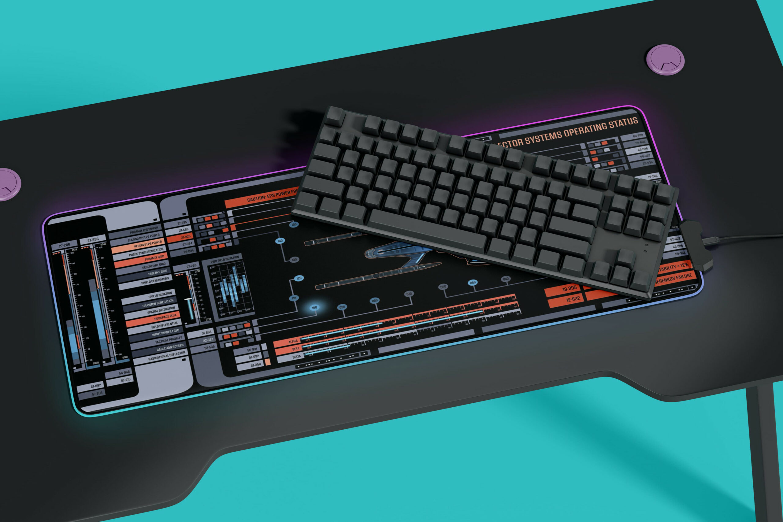 Deflector Systems Operating Status LCARS LED Desk Mat 4 Deflector Systems Operating Status LCARS LED Desk Mat - Image 4