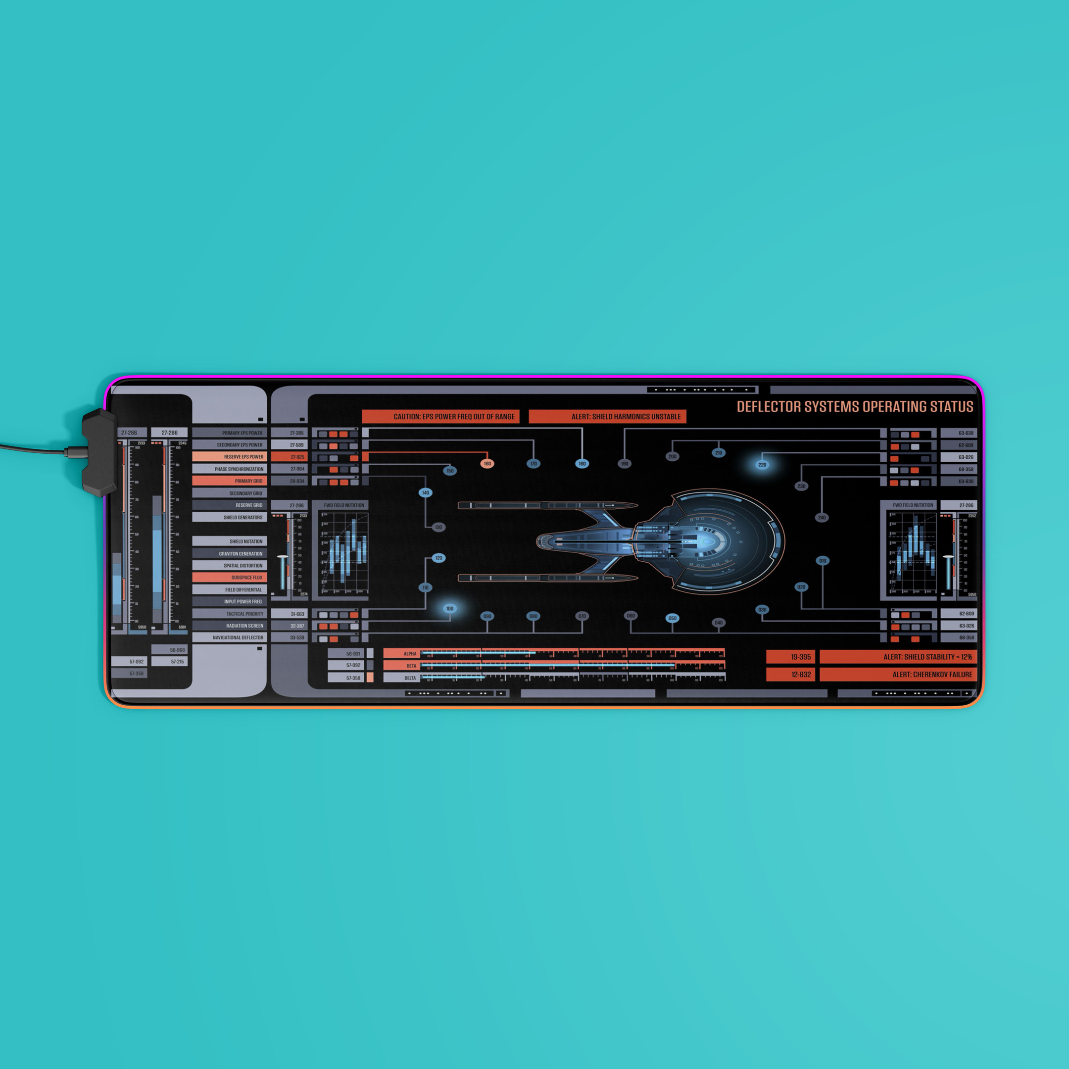 Deflector Systems Operating Status LCARS LED Desk Mat 6 Deflector Systems Operating Status LCARS LED Desk Mat - Image 6