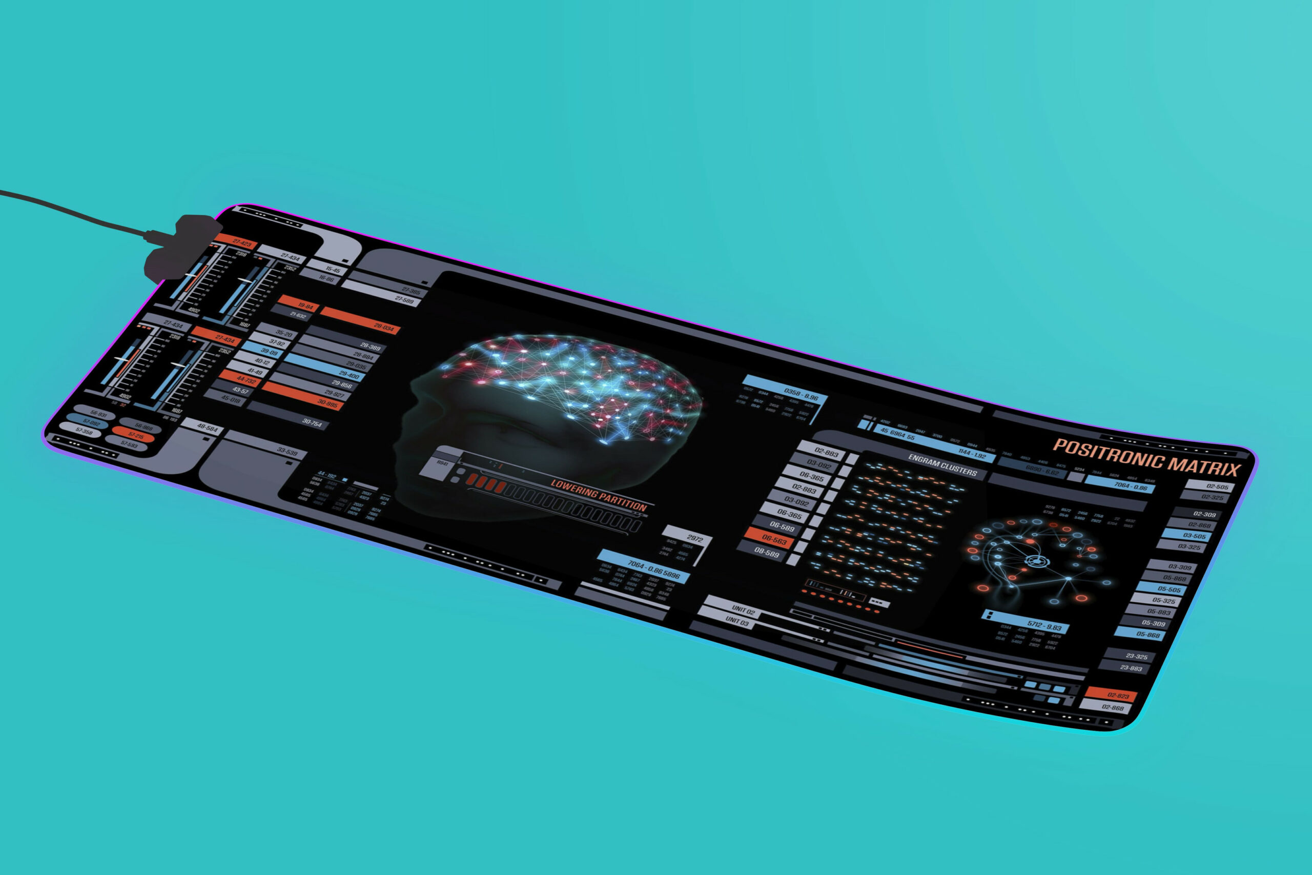 ST Positronic Matrix LCARS LED Desk Mat 3 ST Positronic Matrix LCARS LED Desk Mat - Image 3