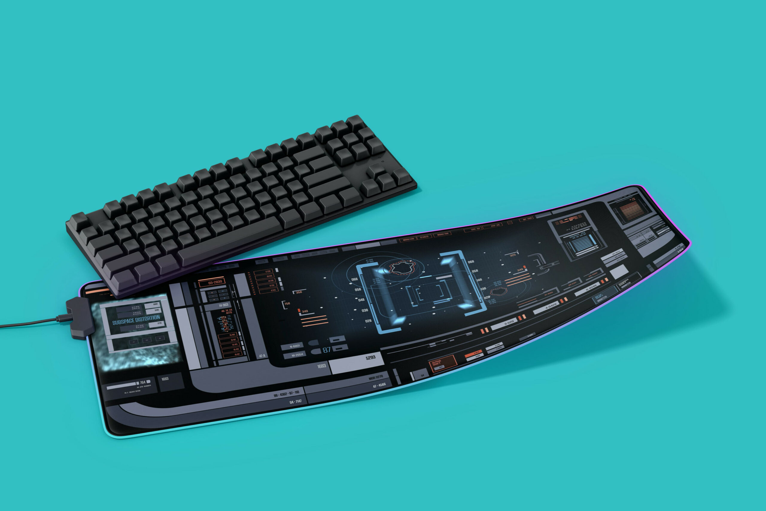 Star Trek Picard USS Titan Okudagram LCARS LED Desk Mat 5 Star Trek Picard USS Titan Okudagram LCARS LED Desk Mat - Image 5