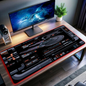 USS Titan Star Trek Picard Season 3 LCARS LED Desk Mat