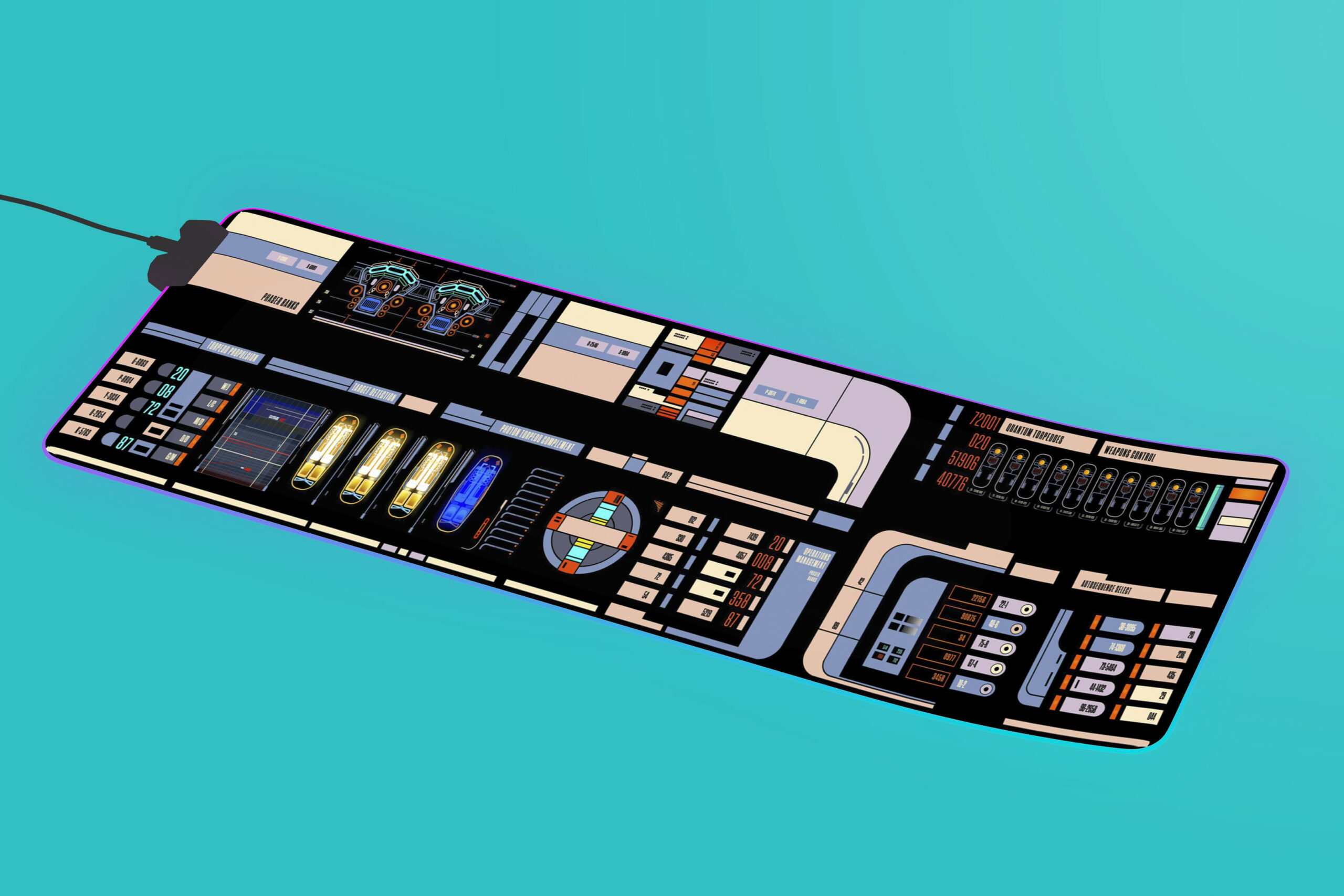 USS Titan-A USS Stargazer LED Desk Mat 3 USS Titan-A USS Stargazer LED Desk Mat - Image 3