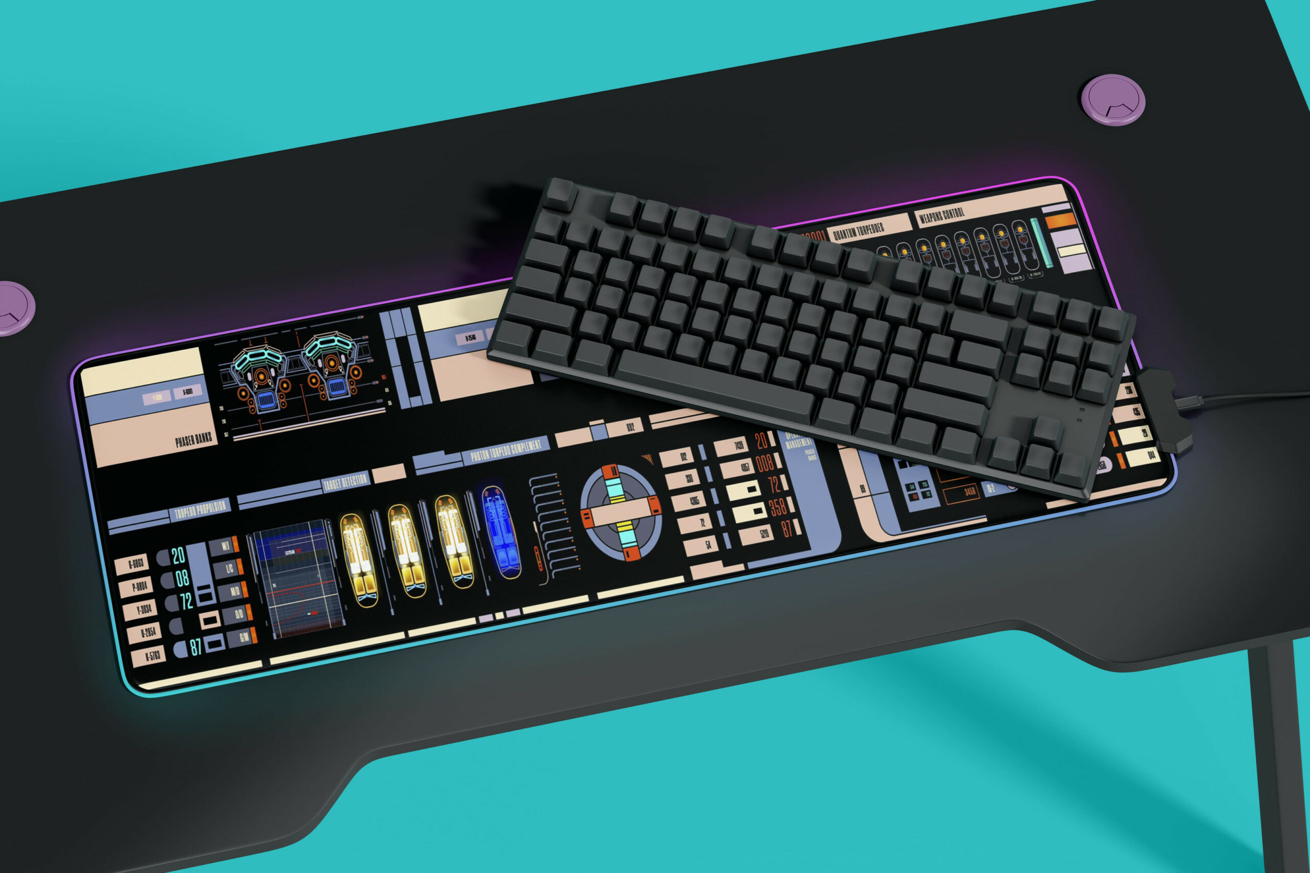 USS Titan-A USS Stargazer LED Desk Mat 4 USS Titan-A USS Stargazer LED Desk Mat - Image 4