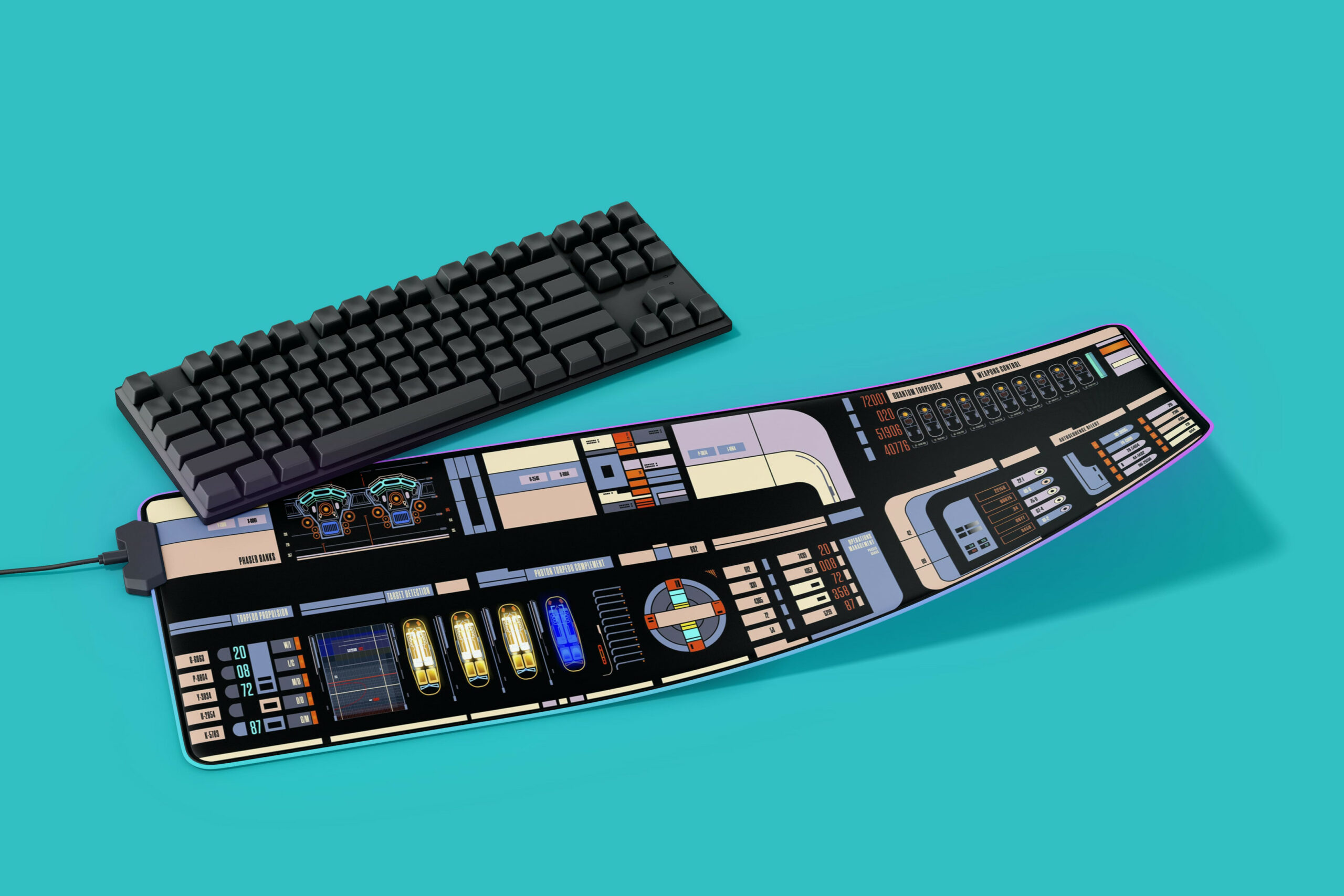 USS Titan-A USS Stargazer LED Desk Mat 5 USS Titan-A USS Stargazer LED Desk Mat - Image 5