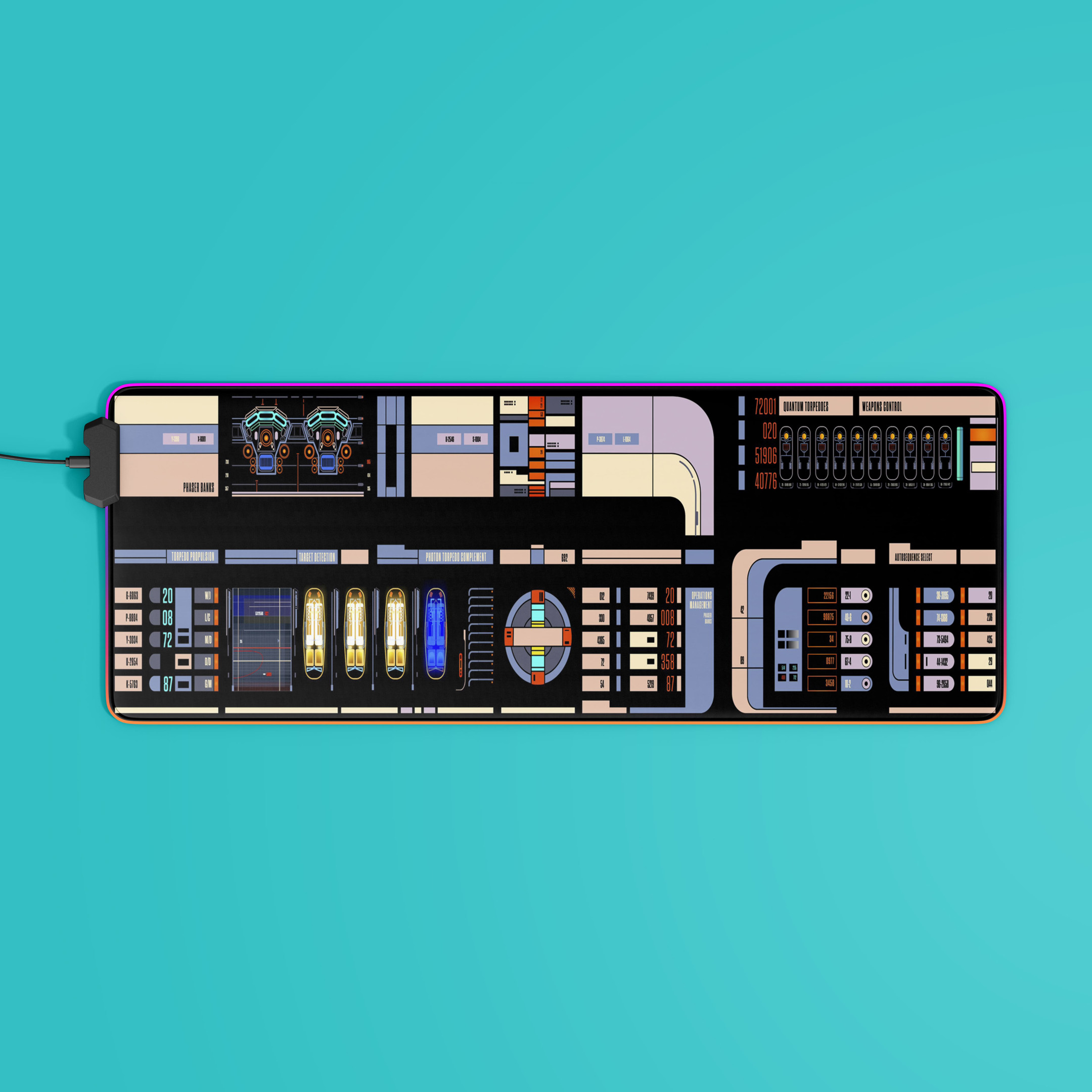 USS Titan-A USS Stargazer LED Desk Mat 6 USS Titan-A USS Stargazer LED Desk Mat - Image 6