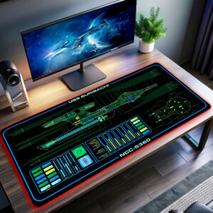 U.S.S. Suribachi NCC-5360 LCARS LED Desk Mat