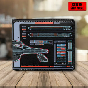 Personalized Sean Tourangeau Damage LCARS Leather Wallet