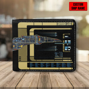 Personalized Sovereign Class LCARS Leather Wallet
