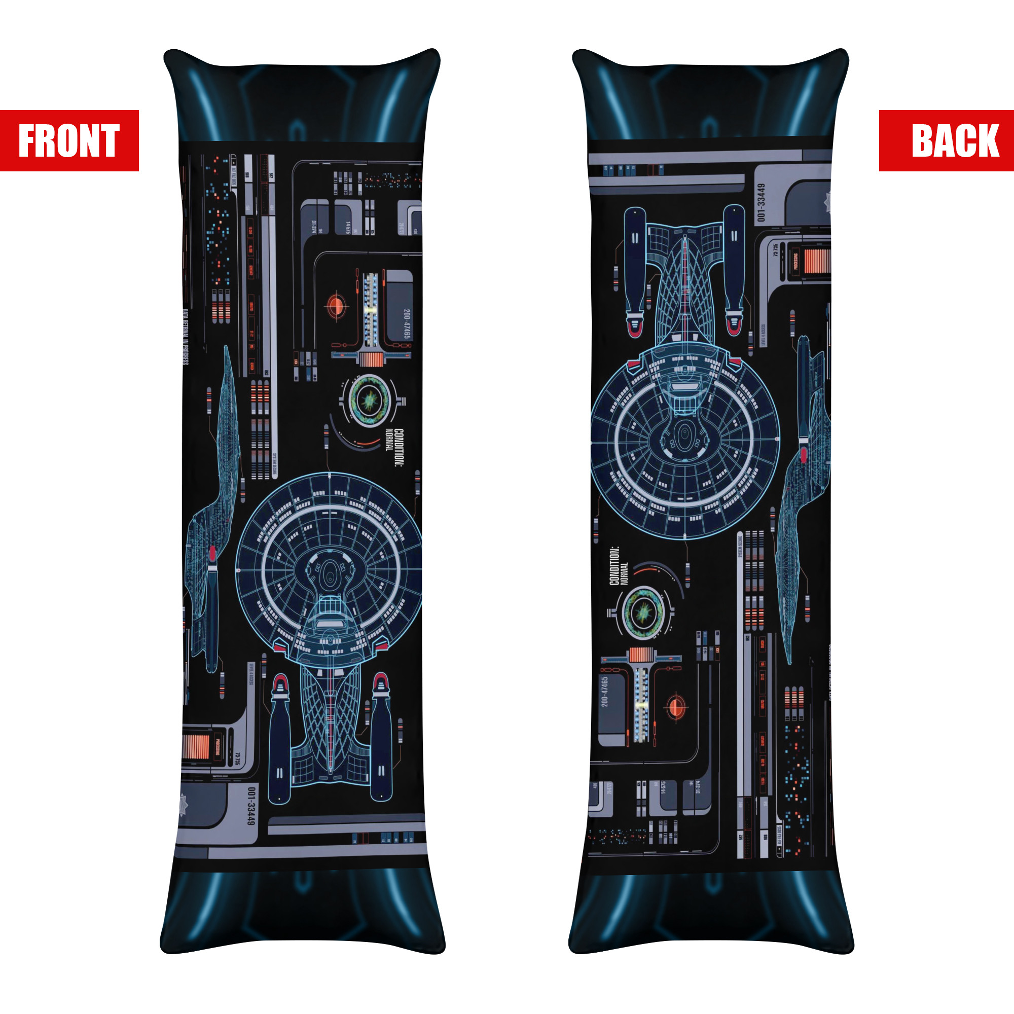 New Trekkers Enterprise-D LCARS Body Pillow 3 New Trekkers Enterprise-D LCARS Body Pillow - Image 3
