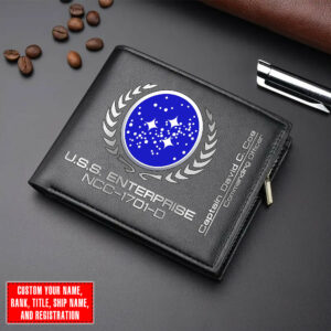 Star Trek Federation Personalized NCC-1701-D Leather Wallet