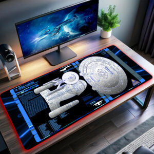 ST TNG Dorsal Elevation Enterspire D LCARS LED Desk Mat
