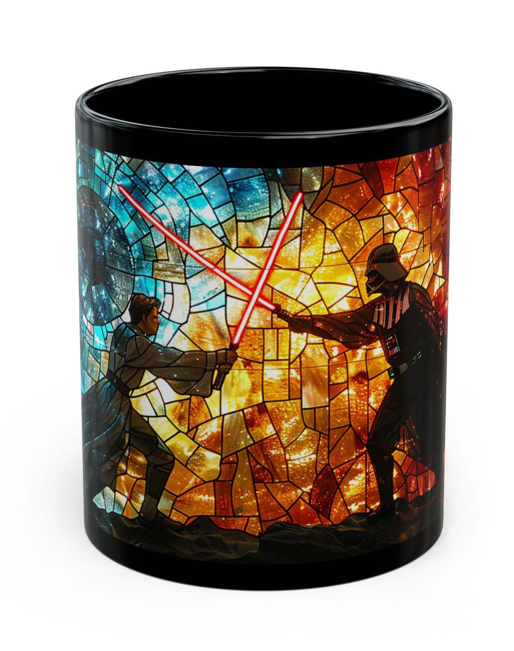 Galactic Clash: Luke vs Vader Stained Glass Mug 4 Galactic Clash: Luke vs Vader Stained Glass Mug - Image 4