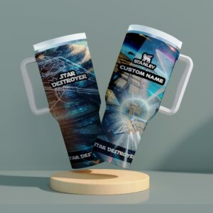 Personalized Star Wars Star Destroyer Engraved Stanley Tumbler – Custom Name Cup