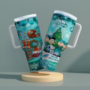 Miami Dolphins x Snoopy Christmas Stanley Tumbler 2025 – Limited Holiday Edition
