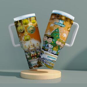 Jacksonville Jaguars x Snoopy Christmas Stanley Tumbler 2025 – Limited Holiday Edition