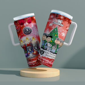 Las Vegas Raiders x Snoopy Christmas Stanley Tumbler 2025 – Limited Holiday Edition