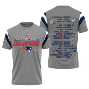 2026 New England Patriots AFC Champions Super Bowl LX Players T-Shirt