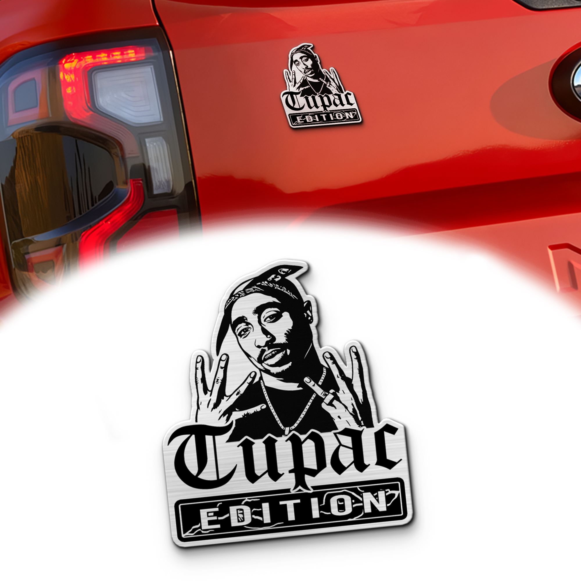 Tupac Edition Laser Engraved Car Emblem Ver 2 1 Tupac Edition Laser Engraved Car Emblem Ver 2