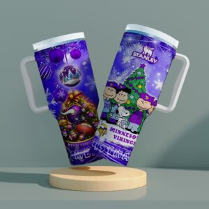 Minnesota Vikings x Snoopy Christmas Stanley Tumbler 2025 – Limited Holiday Edition