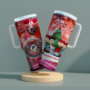 Atlanta Falcons x Snoopy Christmas Stanley Tumbler 2025 – Limited Holiday Edition