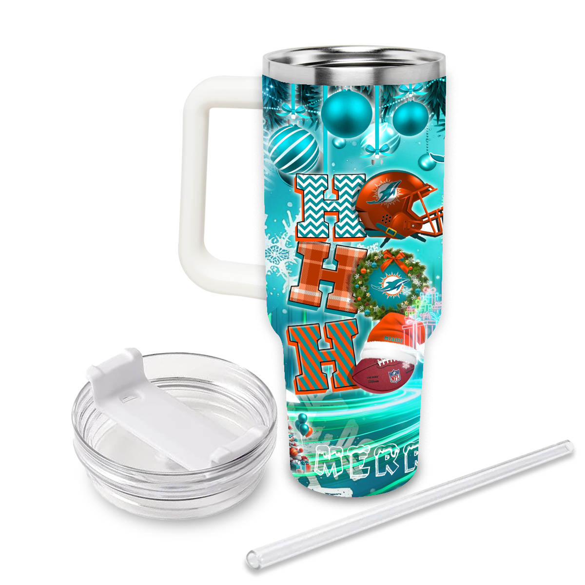 Miami Dolphins x Snoopy Christmas Stanley Tumbler 2025 – Limited Holiday Edition 3 Miami Dolphins x Snoopy Christmas Stanley Tumbler 2025 – Limited Holiday Edition - Image 3