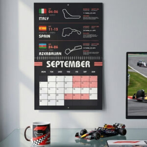 Formula 1 F1 2026 Wall Calendar