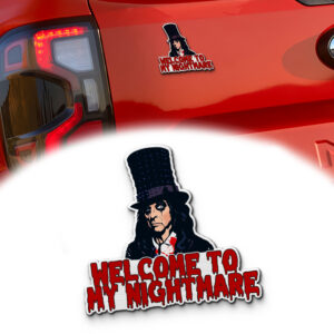 Alice Cooper Signature and Iconic Quote Edition Laser Engraved Car Emblem
