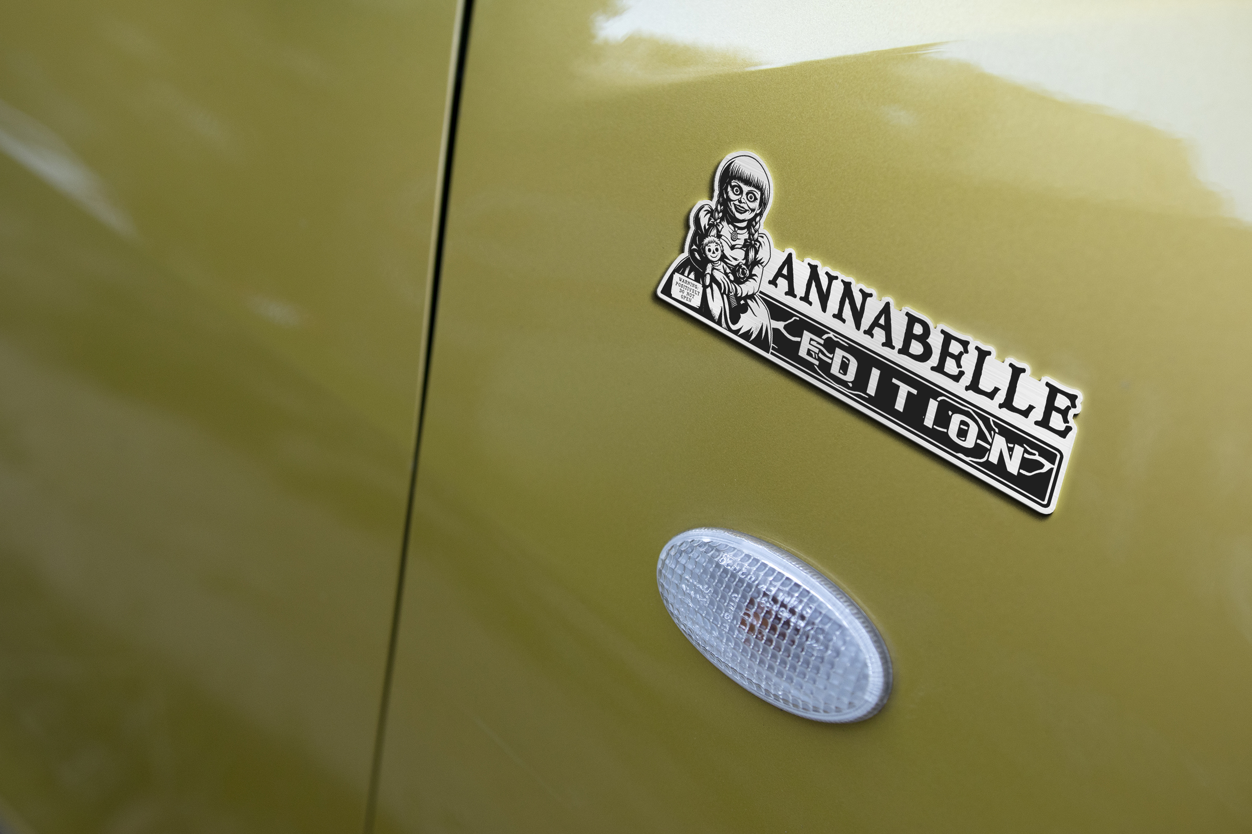 Annabelle Edition Engraved Car Emblem 5 Annabelle Edition Engraved Car Emblem - Image 5