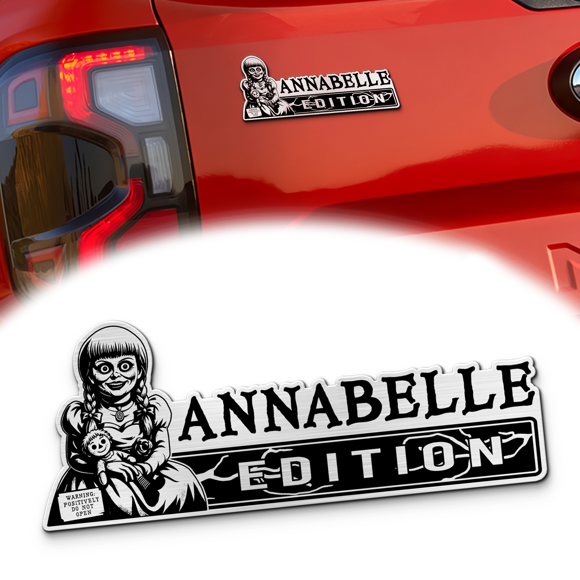 Annabelle Edition Engraved Car Emblem 1 Annabelle Edition Engraved Car Emblem