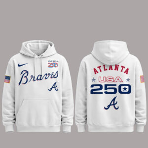 Atlanta Braves 250 USA 2026 Celebration America 250 x Major League Baseball Hoodie